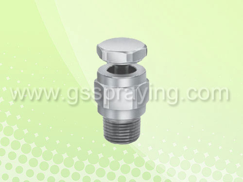 Deflection hollow cone spray nozzle